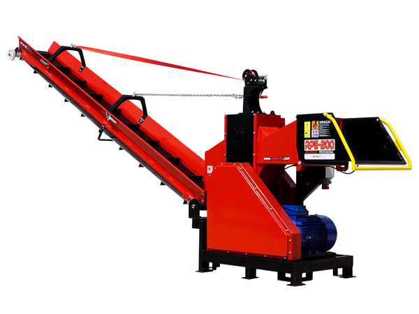 Remet RPE-200 PROFESSIONAL elektromos ágaprító (22 kW) + 3 m szállítószalag