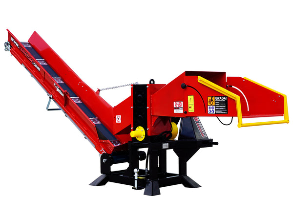 Remet R-100 STANDARD traktoros ágaprító + 2,3 m szállítószalag