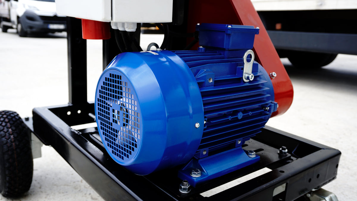 Remet RPE-120 PROFESSIONAL elektromos ágaprító (11 kW) + kézi szállítóalváz – 4. kép