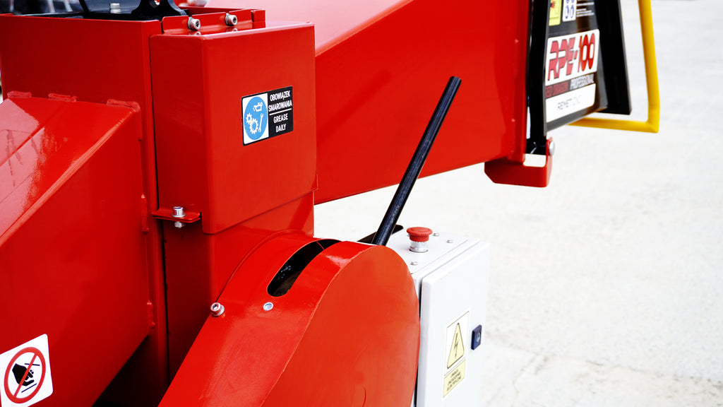 Remet RPE-100 PROFESSIONAL elektromos ágaprító + 1,6 m szállítószalag + kézi alváz – 4. kép
