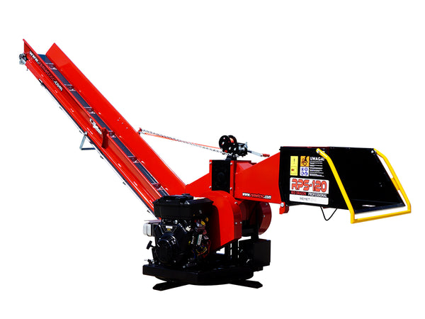 Remet RPS-120 PROFESSIONAL benzinmotoros ágaprító + 2,3 m szalag + 360°-os forgózsámoly
